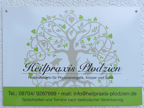 Heilpraxis Plodzien Schild